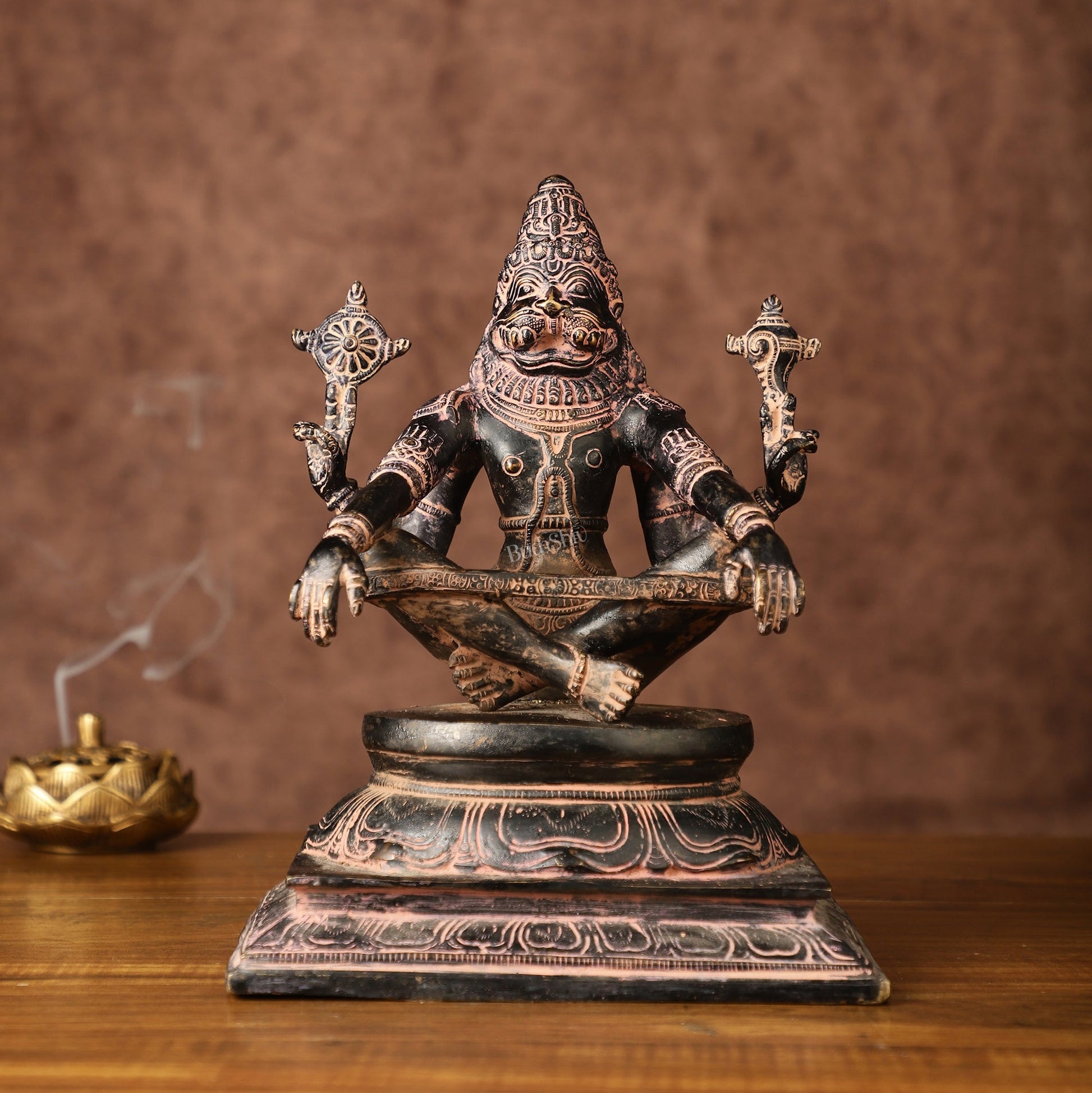 Brass Yog Narasimha swamy Statue 11"