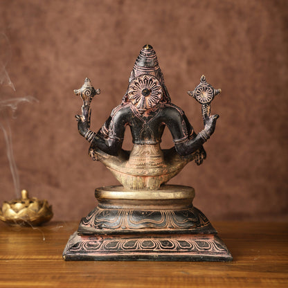 Brass Yog Narasimha swamy Statue 11"