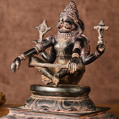 Brass Yog Narasimha swamy Statue 11"