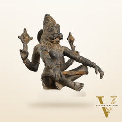 Brass Yog Narsimha Statue 11"
