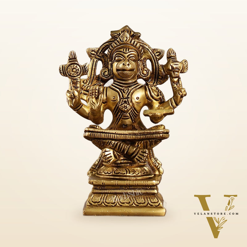 Brass Yoga Hanuman 4"
