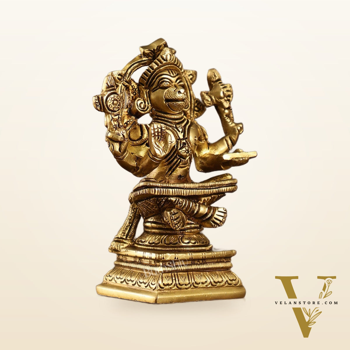 Brass Yoga Hanuman 4"
