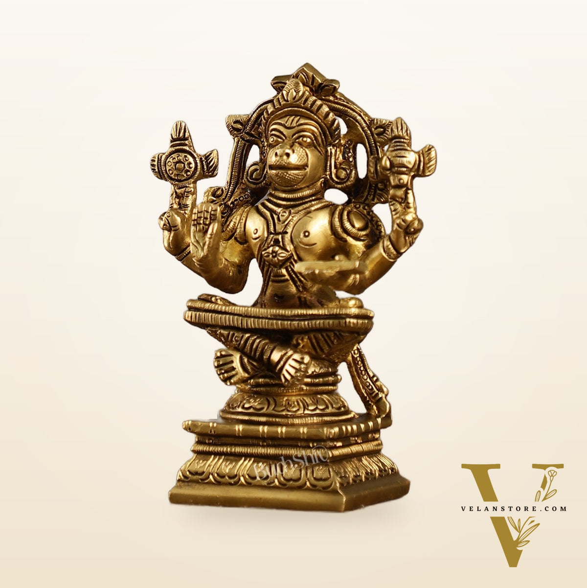 Brass Yoga Hanuman 4"