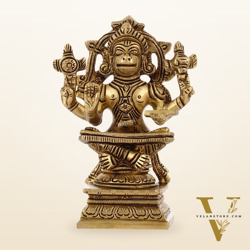 Brass Yoga Hanuman 4"