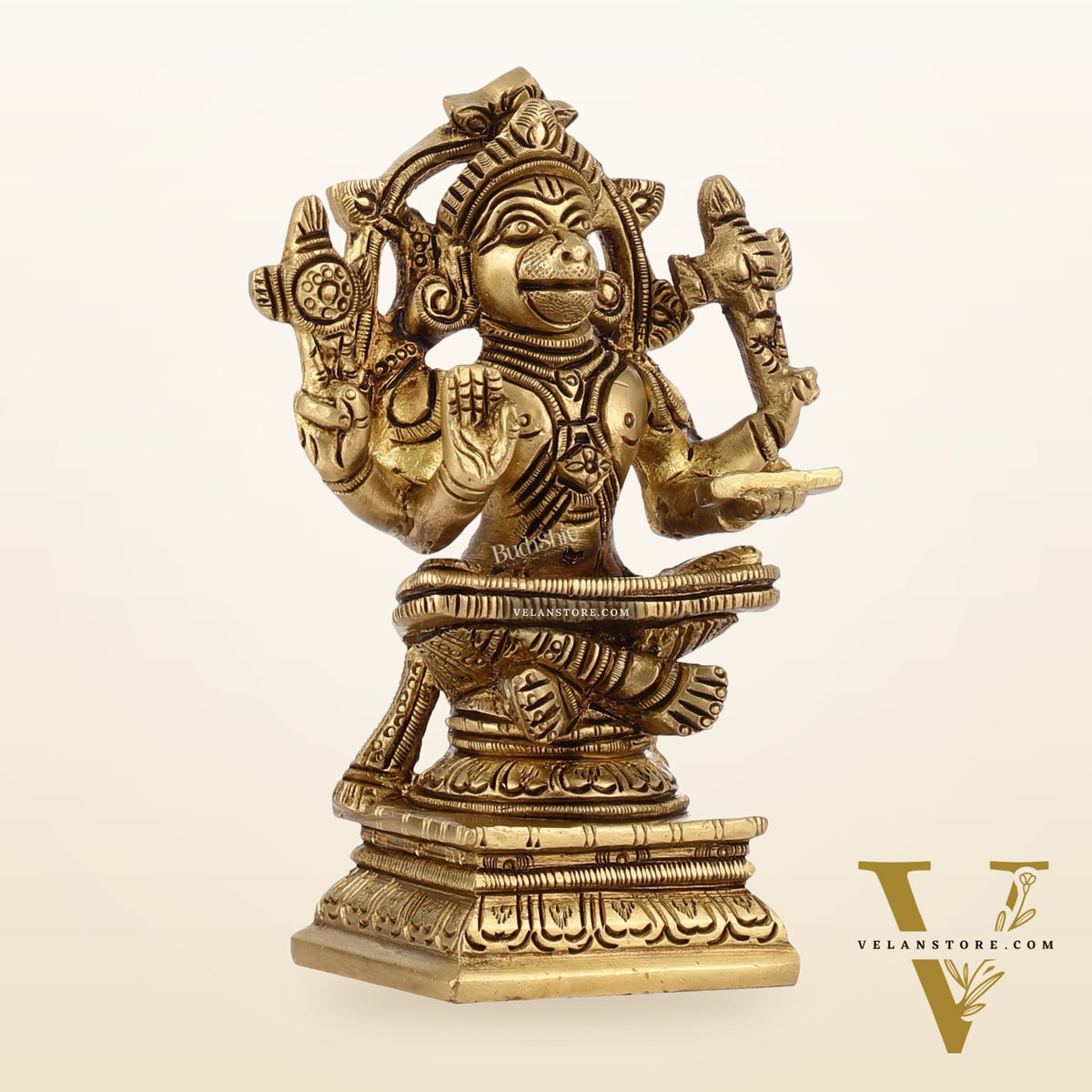 Brass Yoga Hanuman 4"