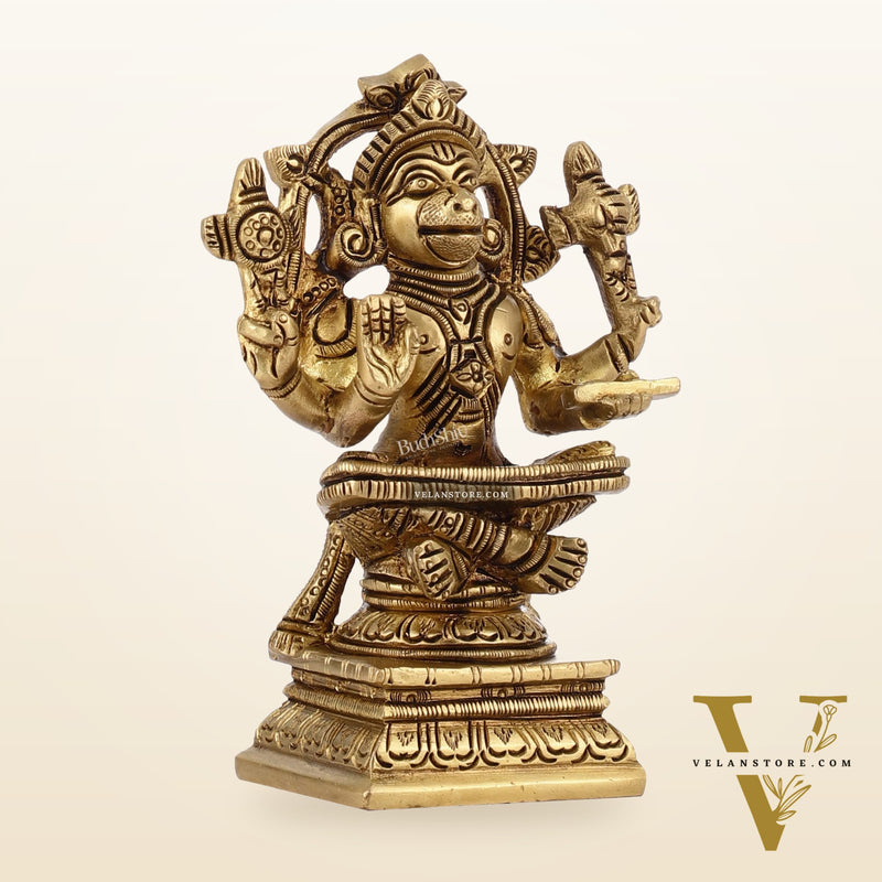Brass Yoga Hanuman 4"