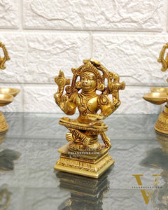 Brass Yogacharya Hanuman 4"