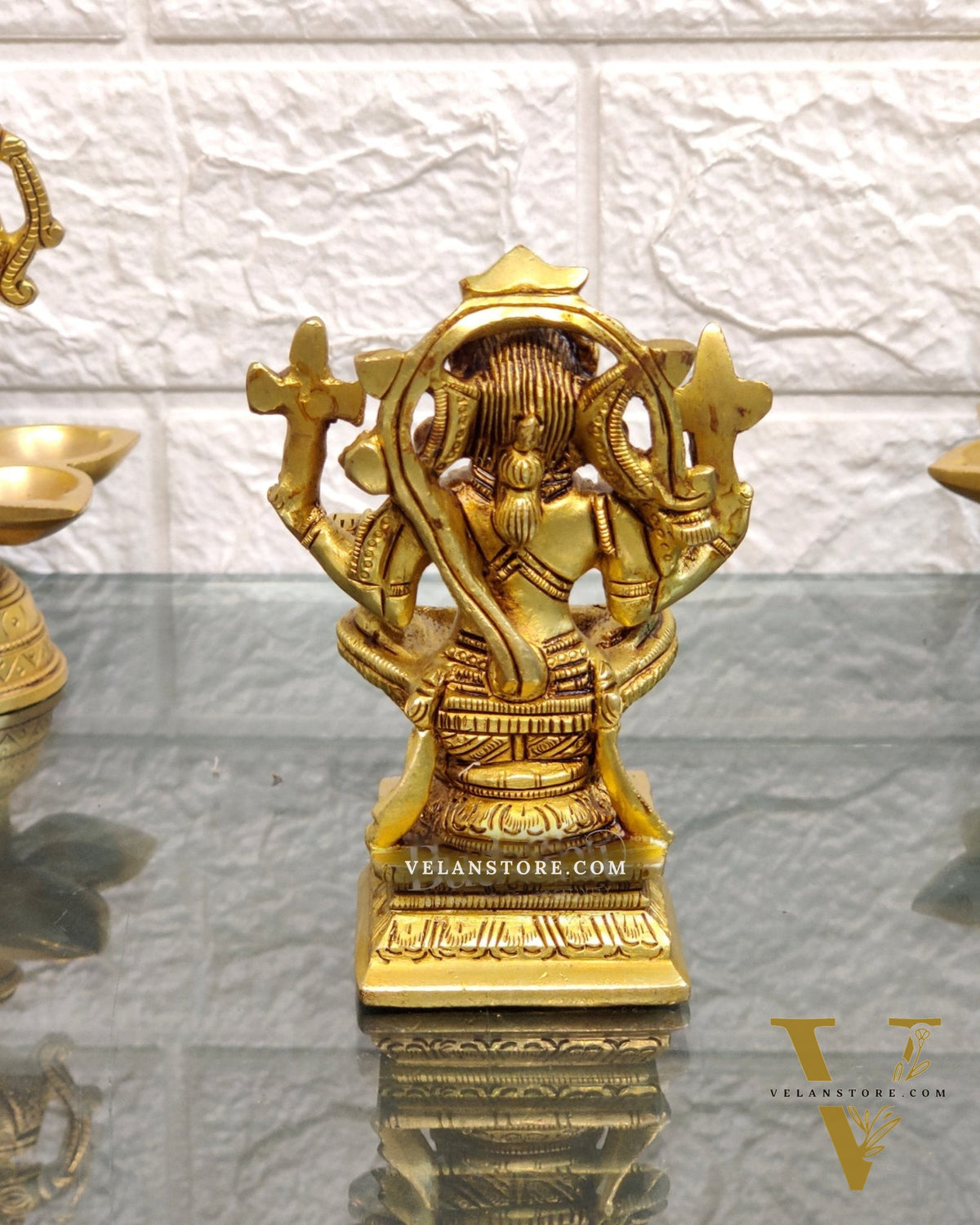 Brass Yogacharya Hanuman 4"