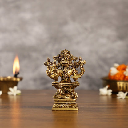 Brass Yoga Hanuman 4"