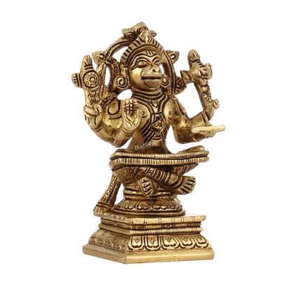 Brass Yoga Hanuman 4"