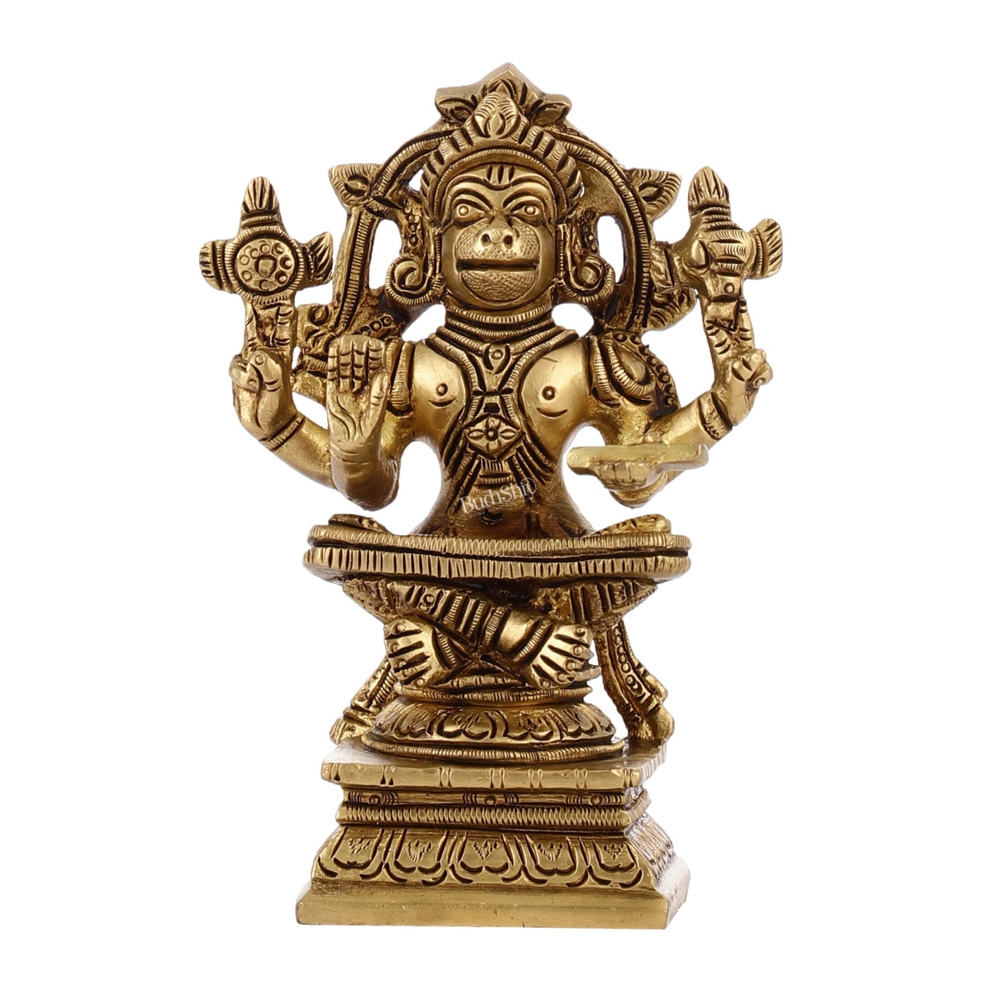 Brass Yoga Hanuman 4"