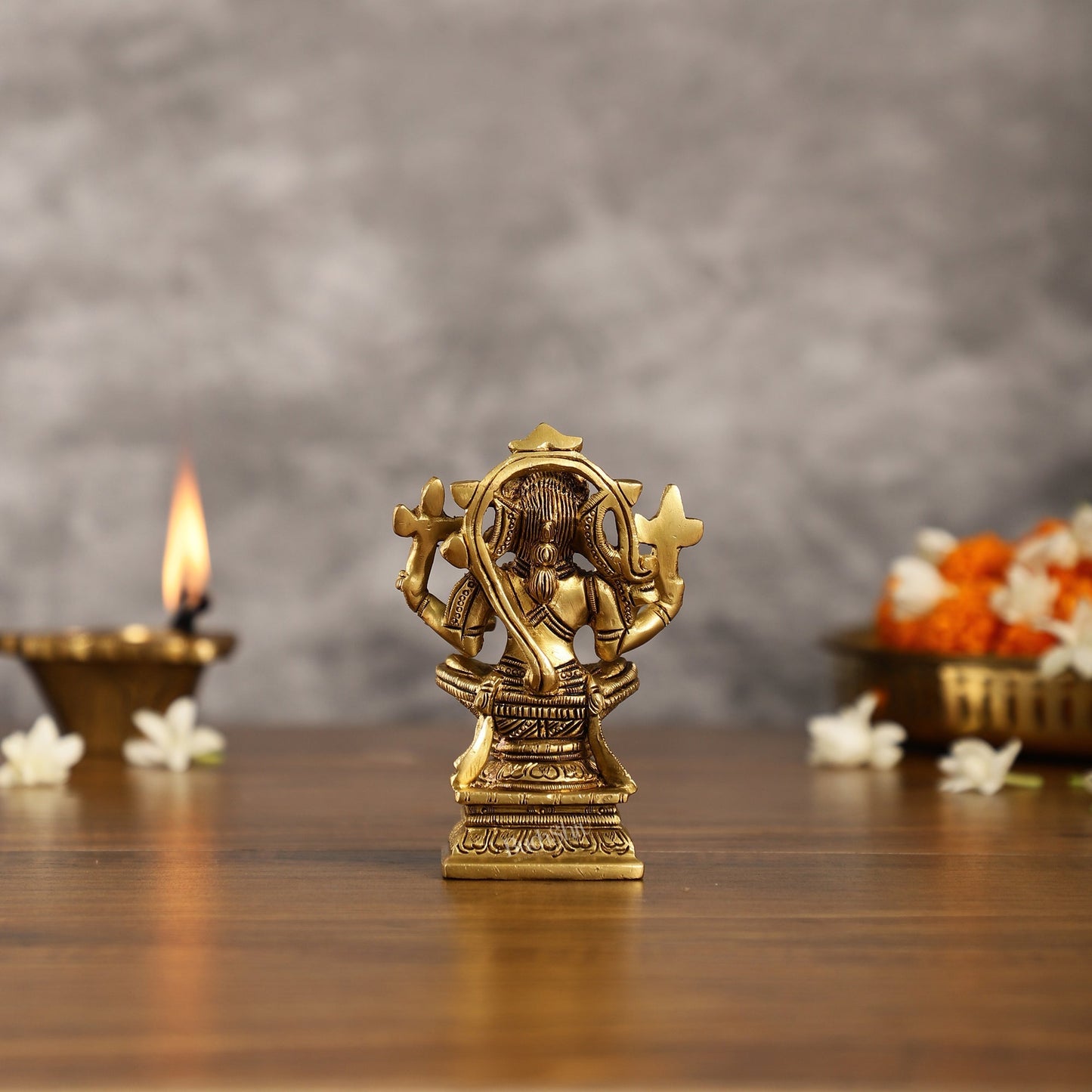 Brass Yoga Hanuman 4"