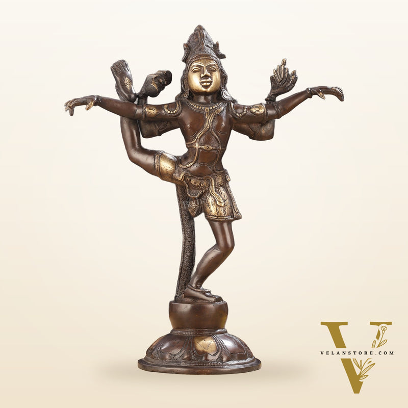 Brass Yogeshwar Dancing Shiva Idol - 14 inch