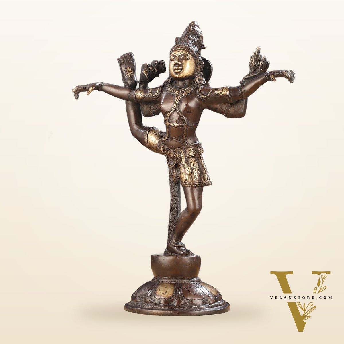 Brass Yogeshwar Dancing Shiva Idol - 14 inch