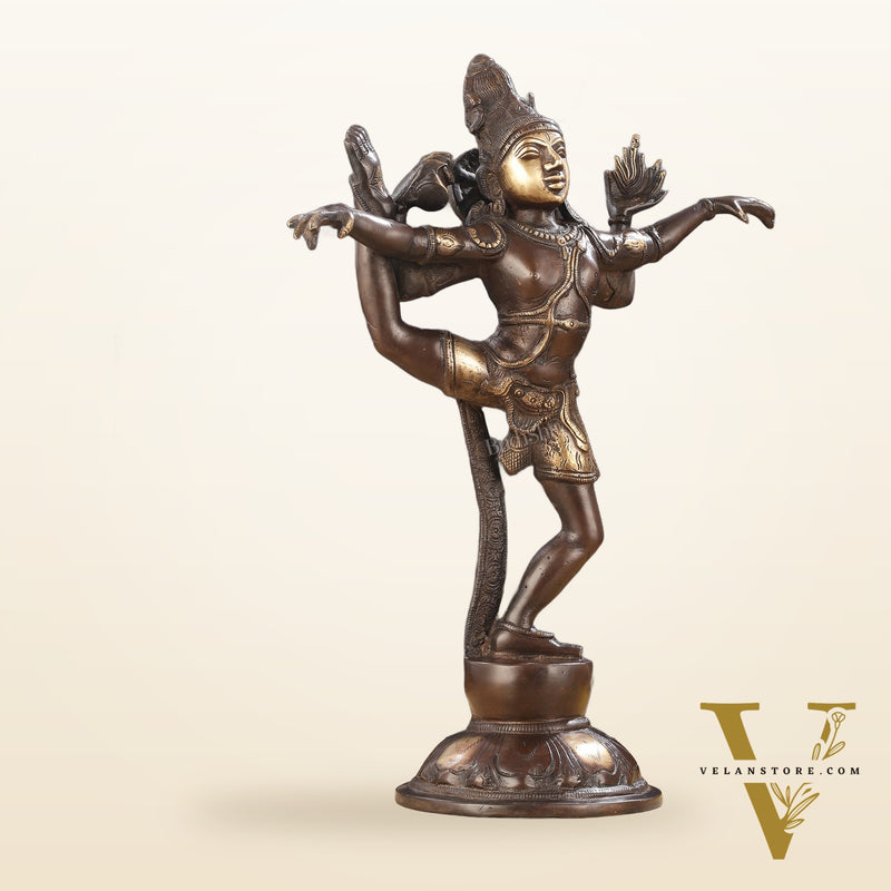 Brass Yogeshwar Dancing Shiva Idol - 14 inch