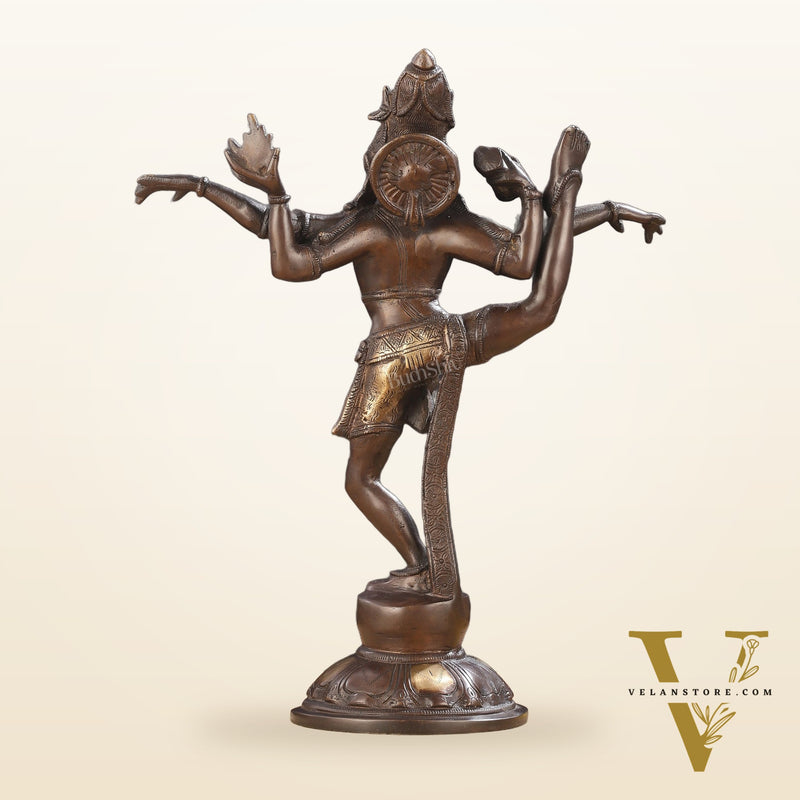 Brass Yogeshwar Dancing Shiva Idol - 14 inch