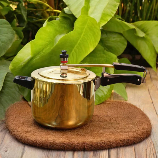 Brass Cooker with tin coating |  Pital Pressure Cooker