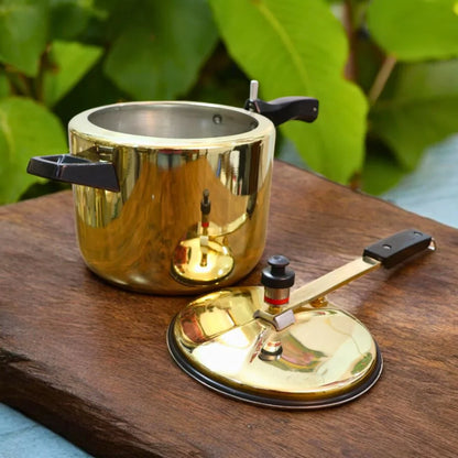 Brass Cooker with tin coating |  Pital Pressure Cooker
