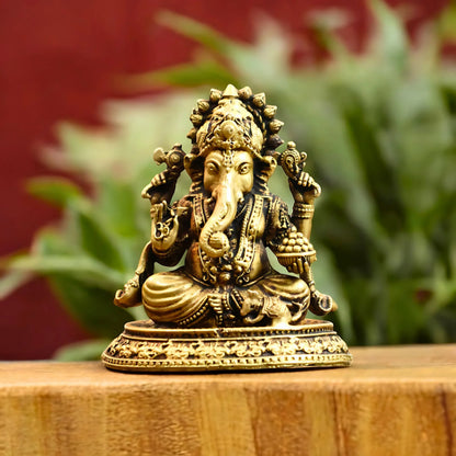 Brass Lord Ganesh idol