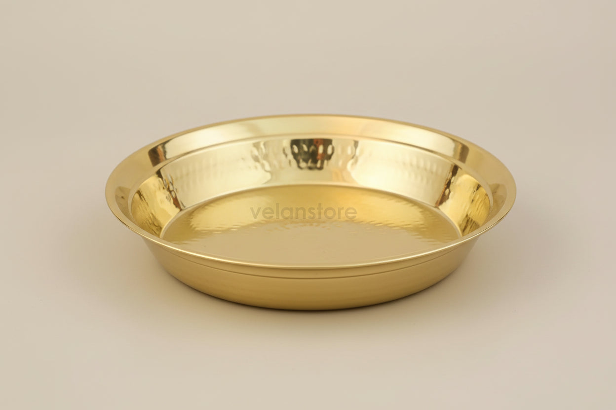 Shribadri Pure Brass Parat for Kneading Dough – Heavy Quality Roti Atta Mixing Plate