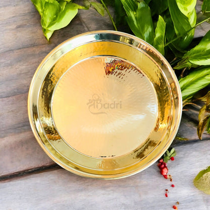 Shribadri Pure Brass Parat for Kneading Dough – Heavy Quality Roti Atta Mixing Plate