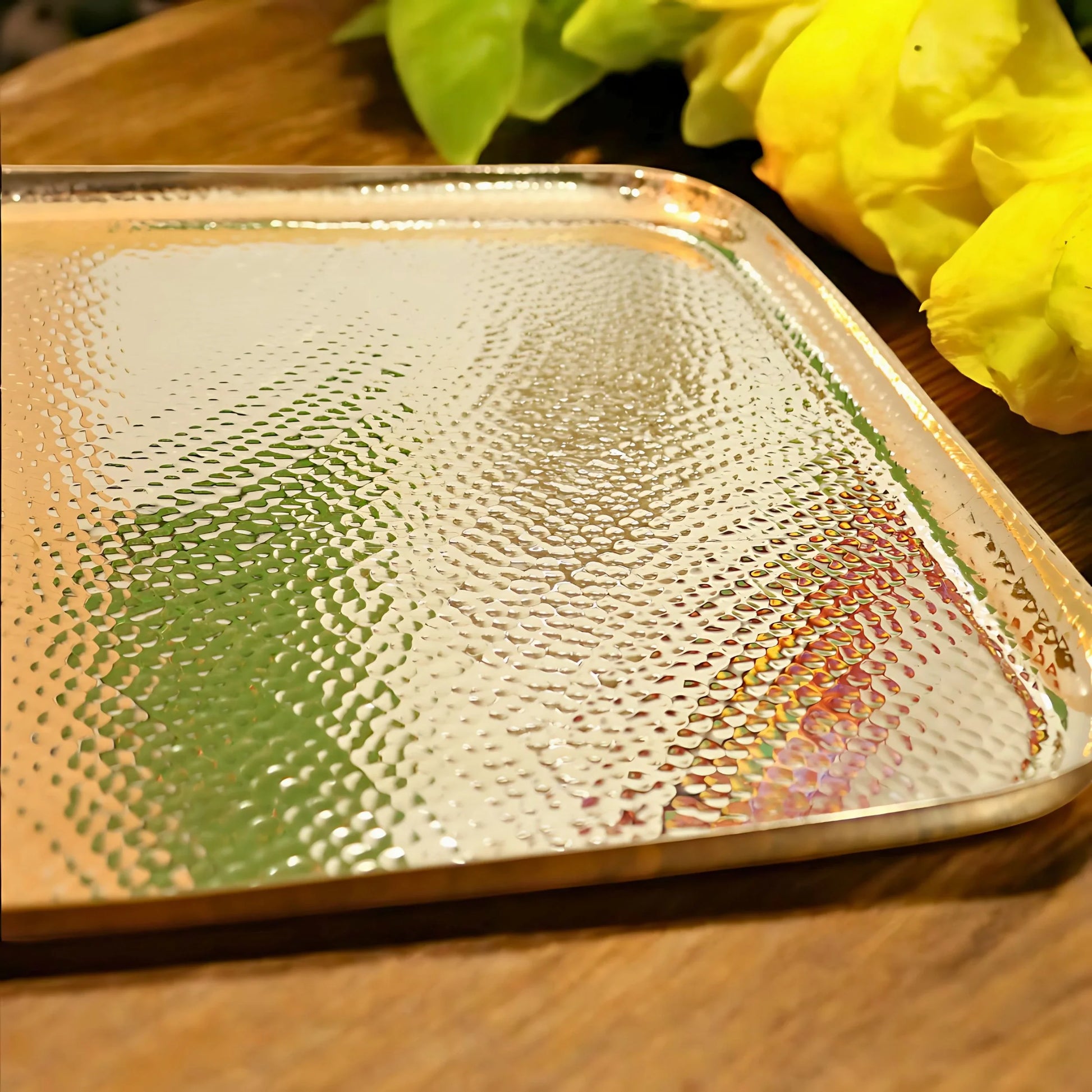 Pure Brass Square Dinner set of 6 Pcs