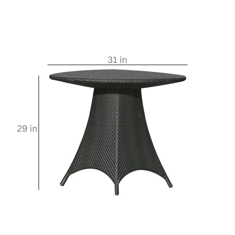 Doyle Outdoor Patio Seating Set 2 Chairs and 1 Table Set (Black)