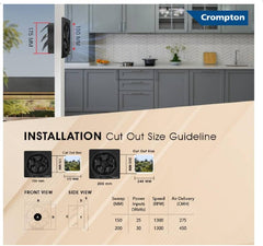 Crompton Brisk Air Neo 200 mm (8 inch) Exhaust Fan for Kitchen, Bathroom and Office, BRISKAIRNEO8WHT-4