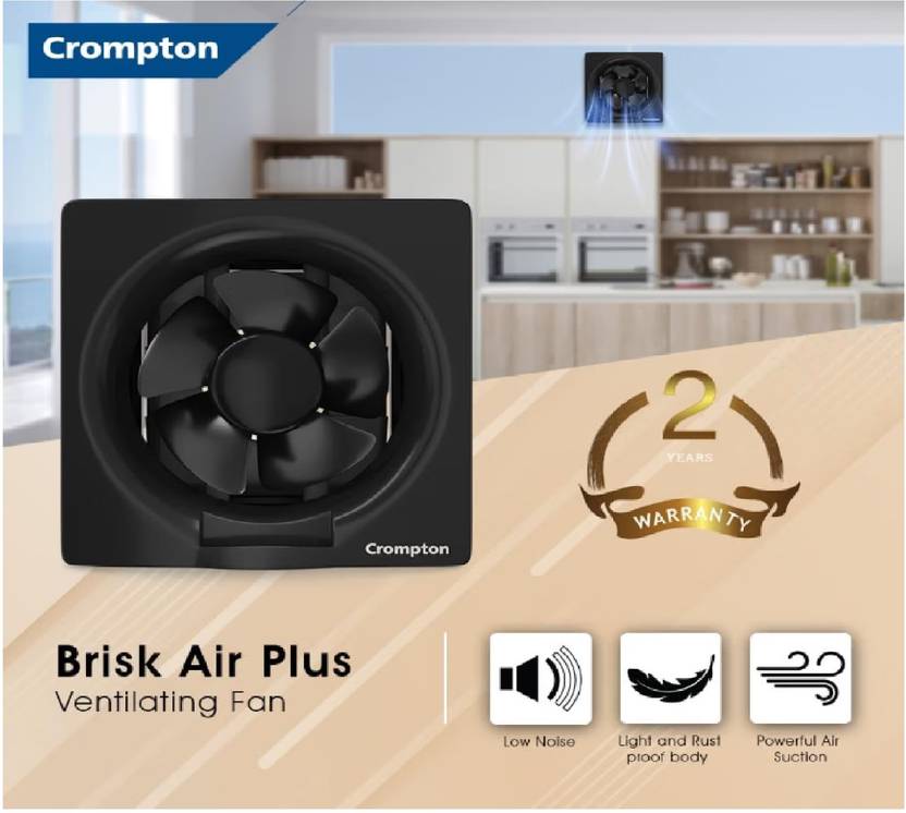 Crompton Brisk Air Neo 200 mm (8 inch) Exhaust Fan for Kitchen, Bathroom and Office, BRISKAIRNEO8WHT-2