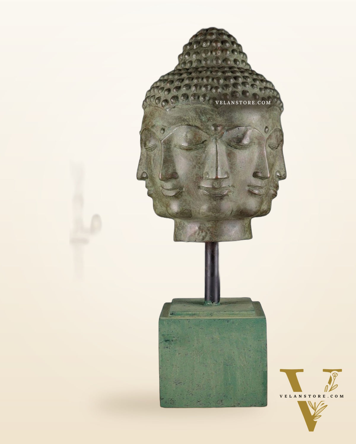Bronze Buddha with Eight Faces – 23” (58 cm) Lost Wax Sculpture