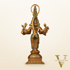Bronze Finish Brass Lord Panchmukhi Hanuman Statue - 22 Inch