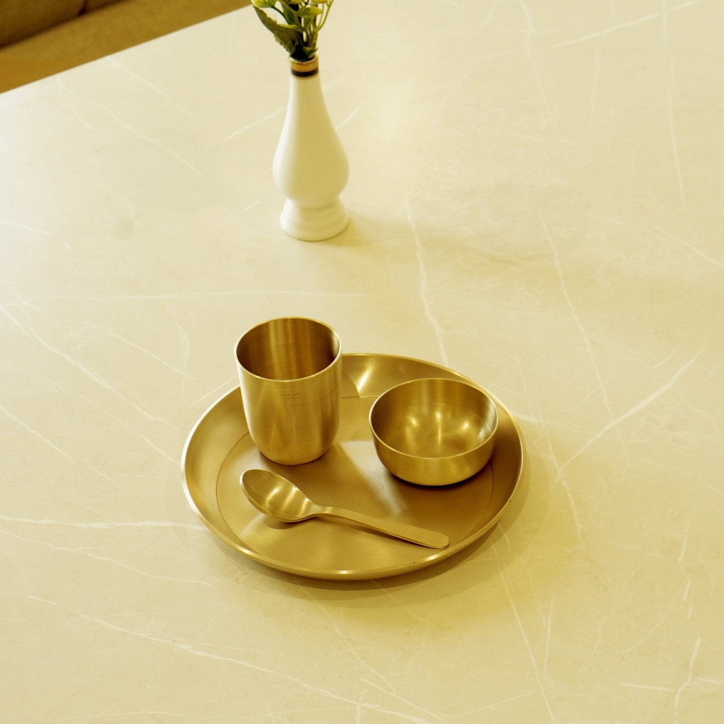 Kansa 4Pc Baby/Bhog Set (8" Plate)