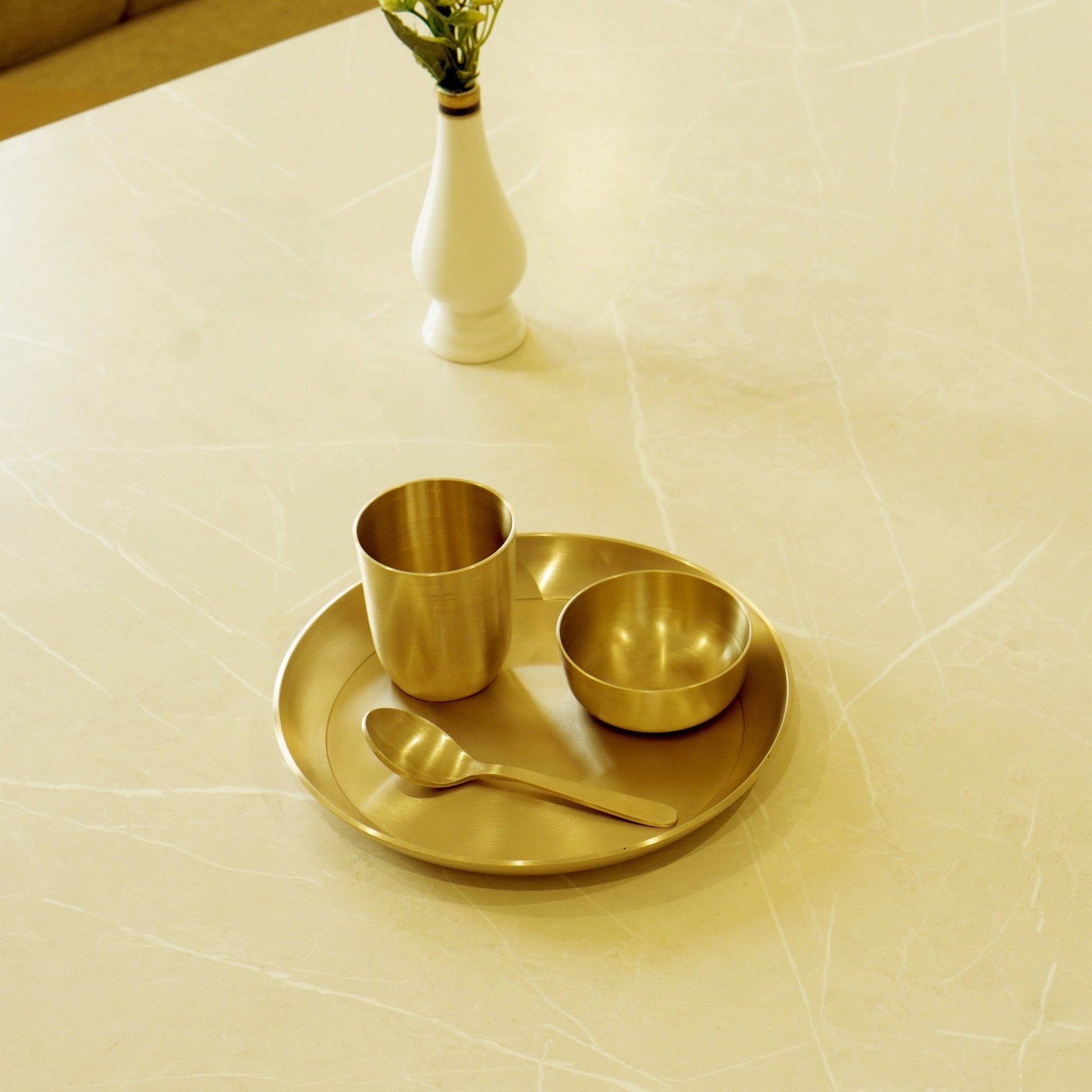 Kansa 4Pc Baby/Bhog Set (8" Plate)