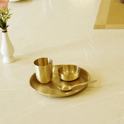 Kansa 4Pc Baby/Bhog Set (8" Plate)