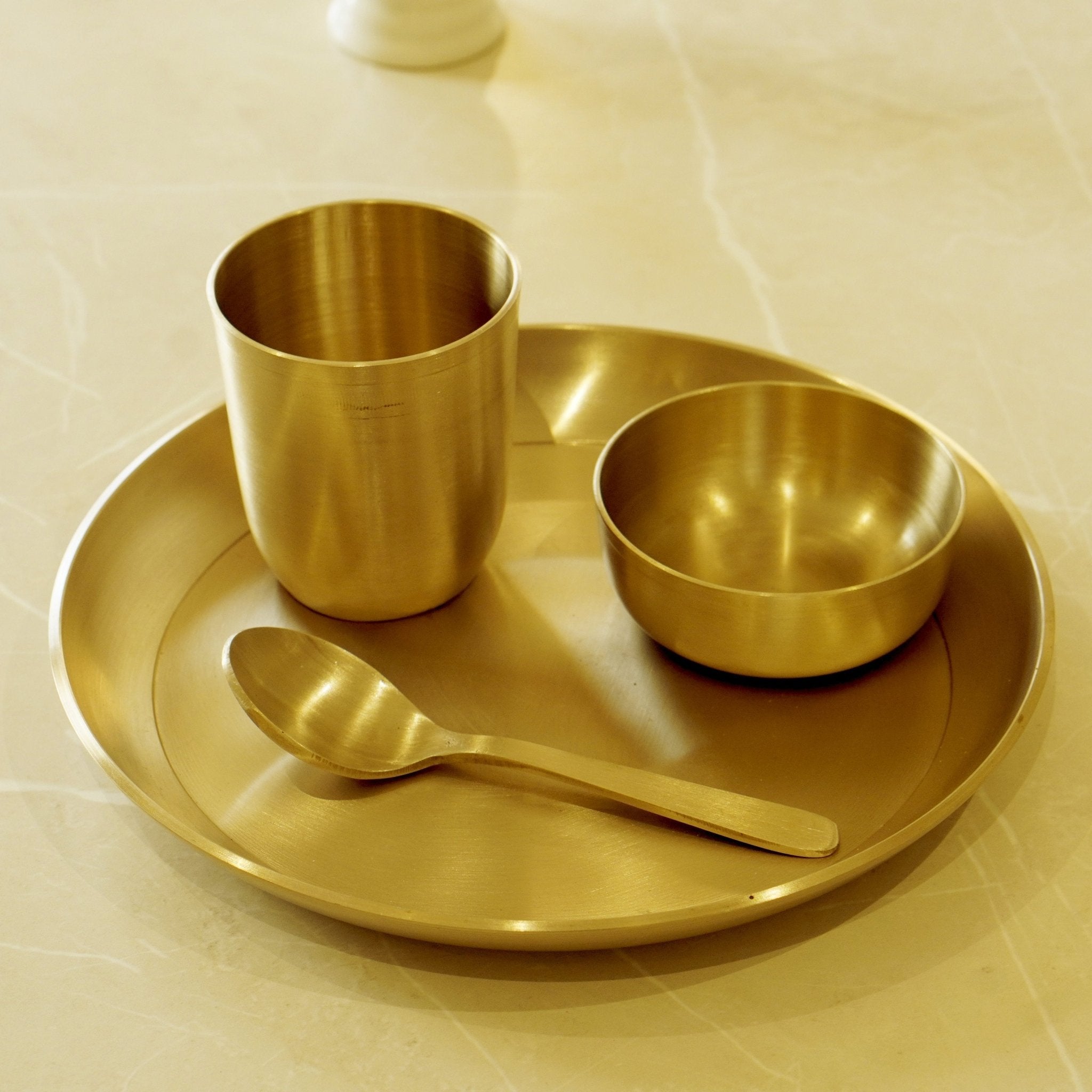 Kansa 4Pc Baby/Bhog Set (8" Plate)