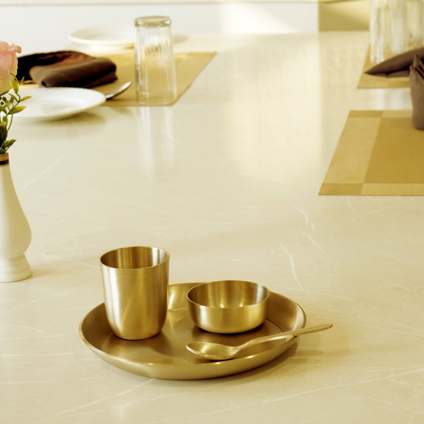 Kansa 4Pc Baby/Bhog Set (8" Plate)