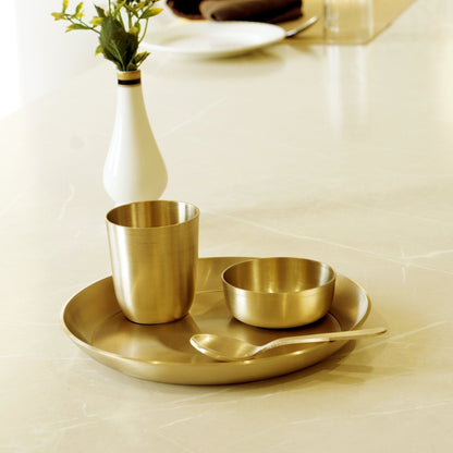 Kansa 4Pc Baby/Bhog Set (8" Plate)