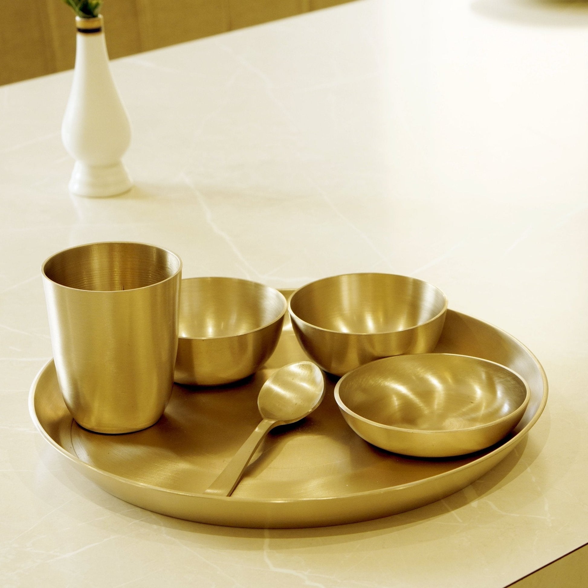 Kansa 6Pc Matte Dinner Set (11" Plate)