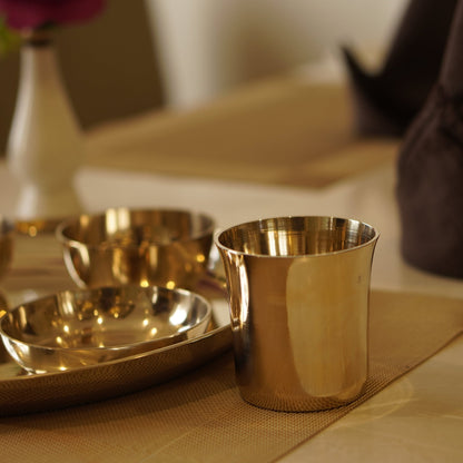 Bronze / Kansa Dinner Set Plain Glossy Finish (Set of 6)
