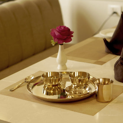 Bronze / Kansa Dinner Set Plain Glossy Finish (Set of 6)