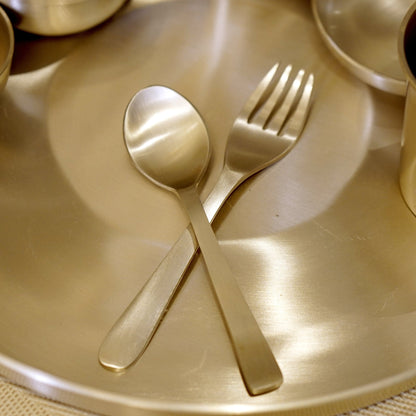 Bronze / Kansa Dinner Set  With Matt Finished | Thali, Bowl, Spoon and Glass