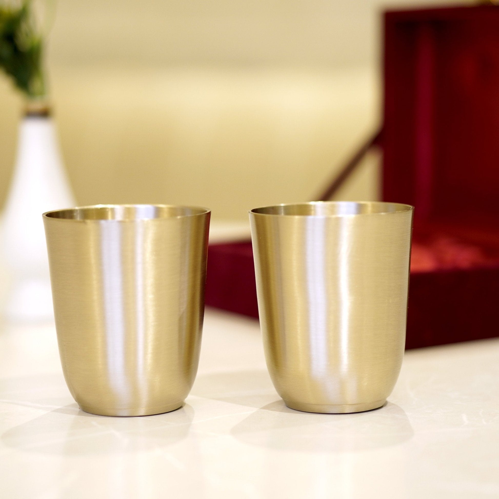 Bronze / Kansa Glasses with Velvet Box
