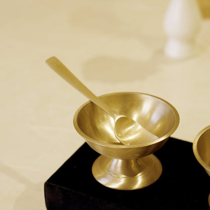 Bronze / Kansa Ice Cream Set with Velvet Box ( Set of 2 )