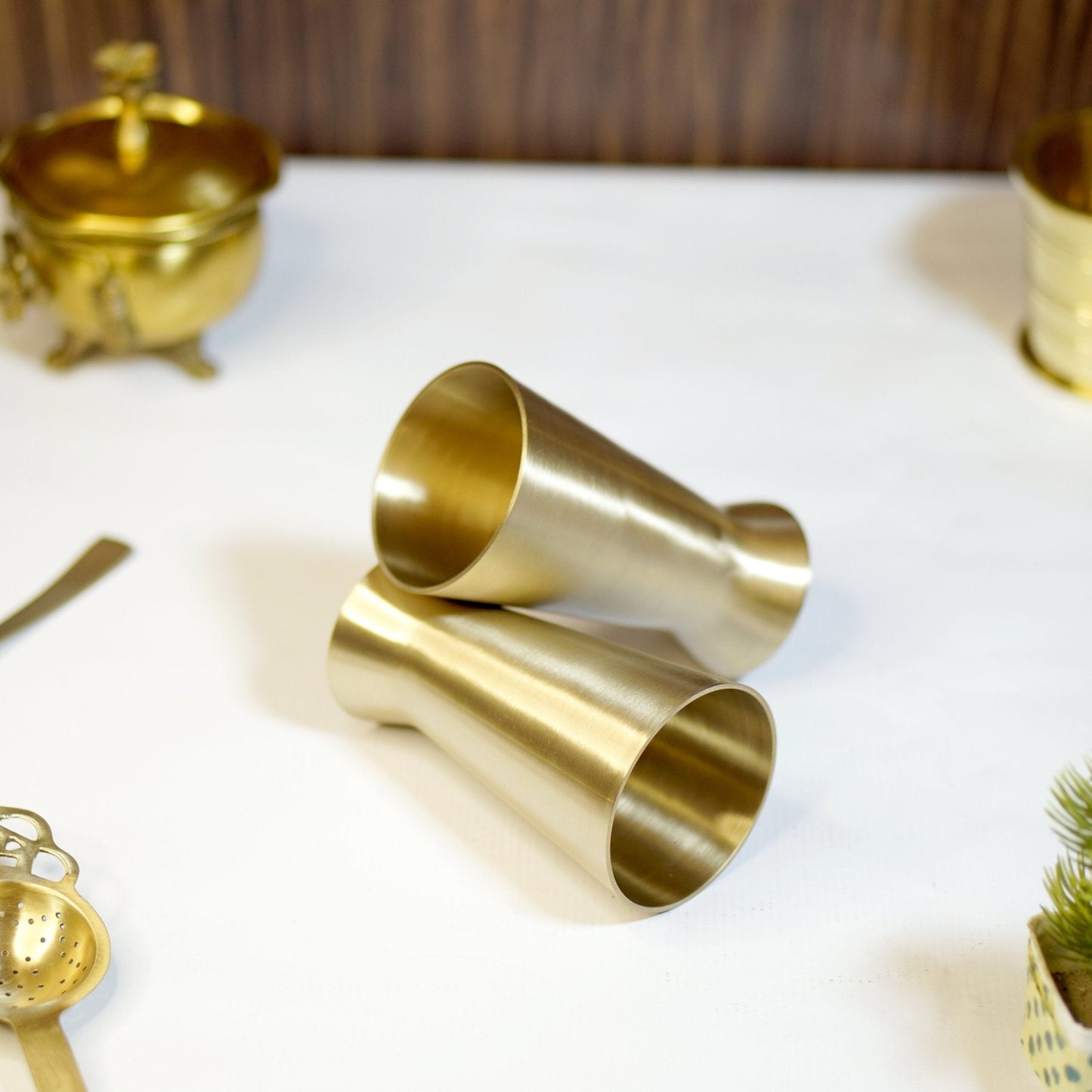 Kansa Lassi Glass Set with Velvet Box