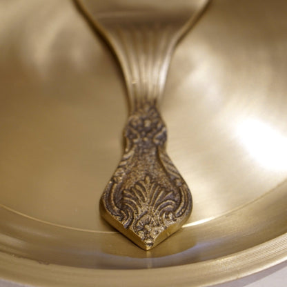 Bronze / Kansa Rice Plate with Rice Serving Spoon