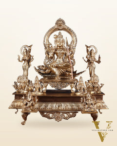 Bronze Lalita devi Tripura Sundari Darbar Court of the Highest power 22"