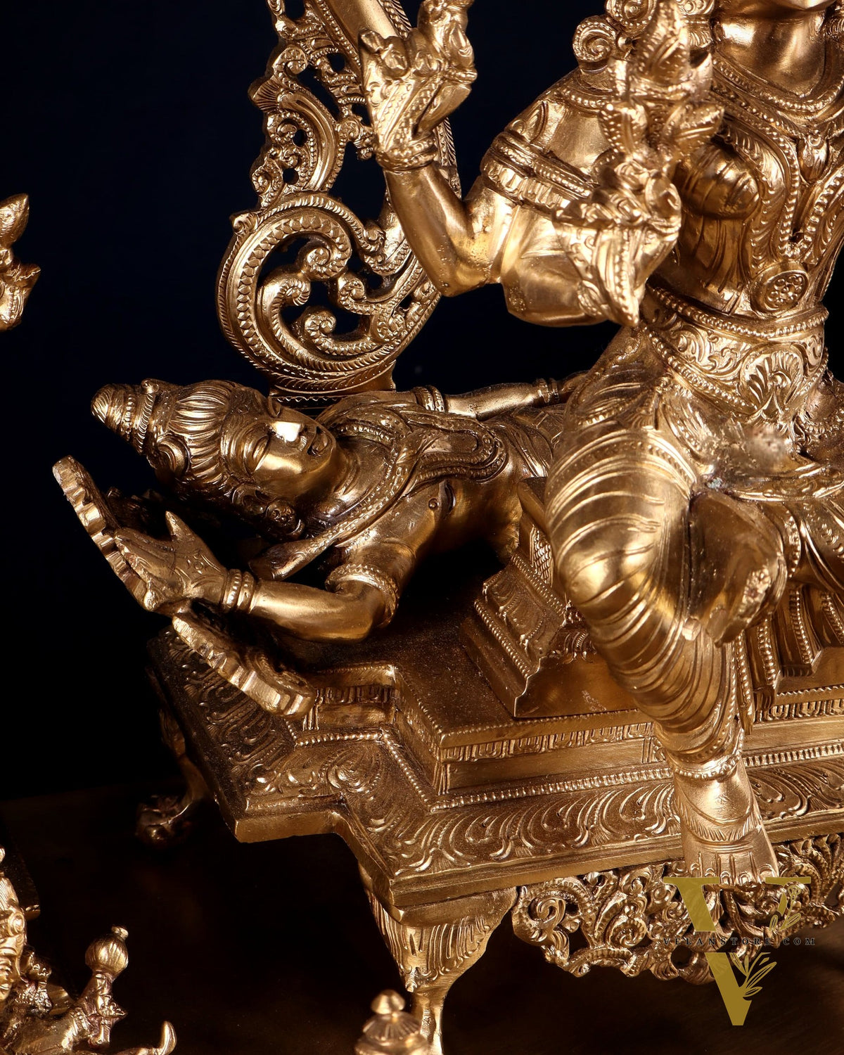 Bronze Lalita devi Tripura Sundari Darbar Court of the Highest power 22"