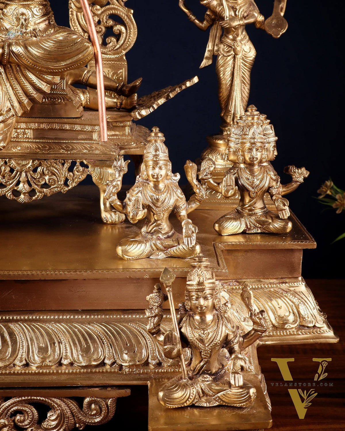 Bronze Lalita devi Tripura Sundari Darbar Court of the Highest power 22"