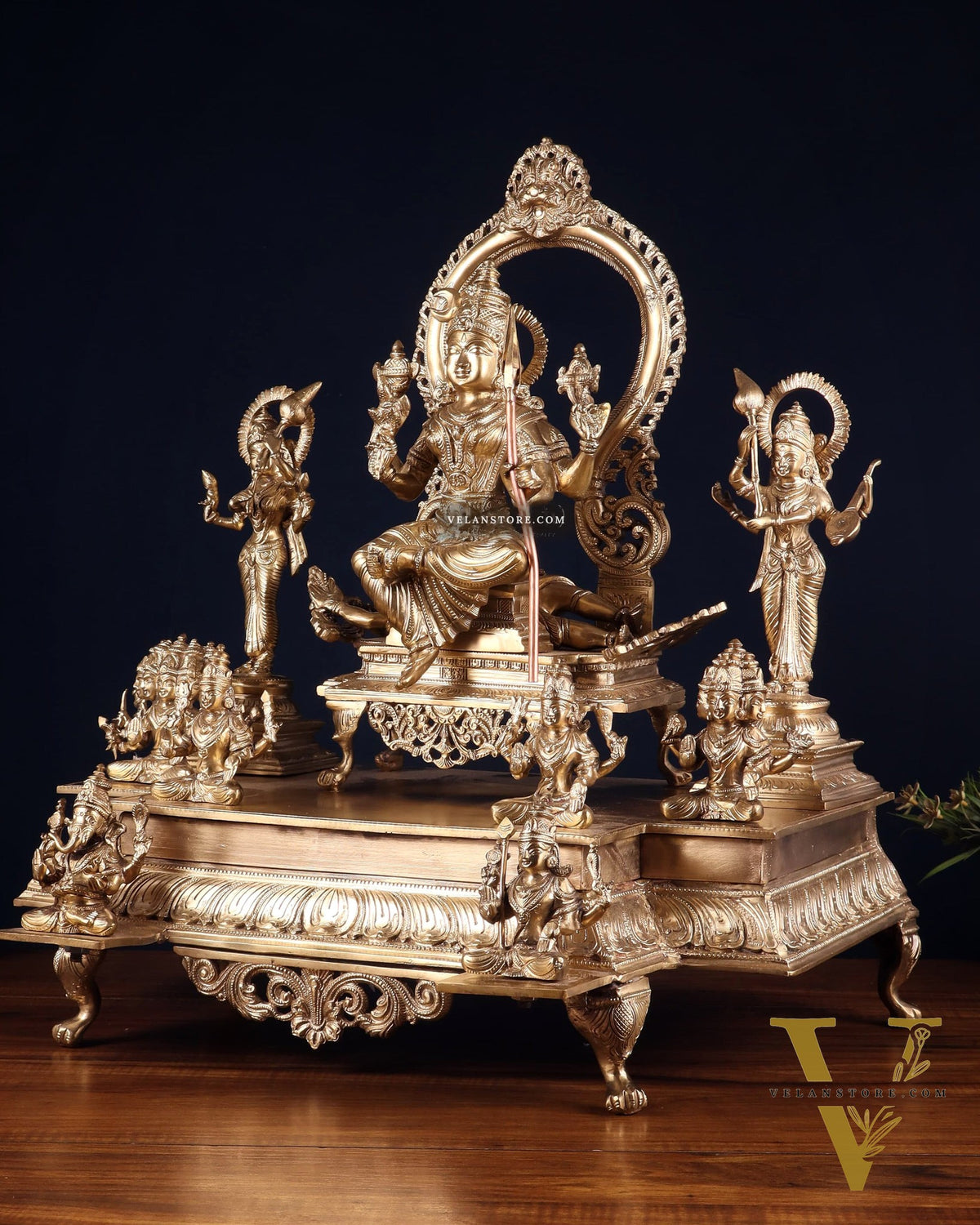 Bronze Lalita devi Tripura Sundari Darbar Court of the Highest power 22"