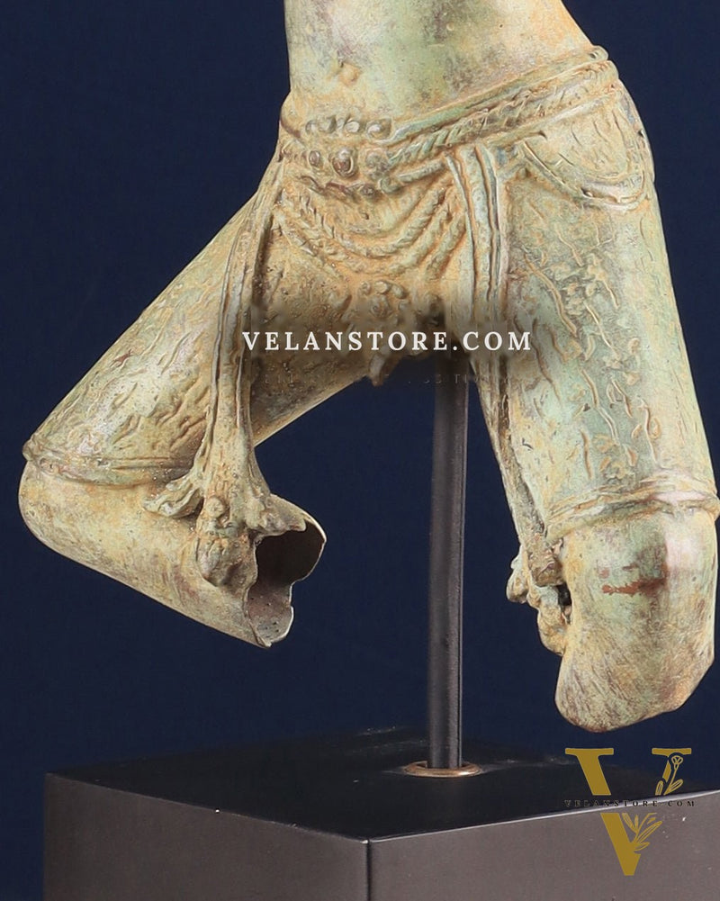 Bronze Lord Arjuna Shooting Arrow Bronze Statue | Indonesian Art